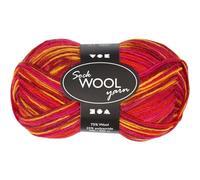 Gomitolo per calzini, lunghezza 200 m, colore rosso/arancione armonia, 50 g