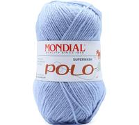 Gomitolo Polo Mondial Superwash filato lana vergine fine misto acrilico 50 gr accessori abbigliamento neonato vari colori (665 Azzurro)