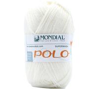 Gomitolo Polo Mondial Superwash filato lana vergine fine misto acrilico 50 gr accessori abbigliamento neonato vari colori (100 Bianco)
