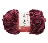 GOMITOLO VELLUTINO IN CINIGLIA 50GR/60MT PER CAPI DA NEONATI, AMIGRUMI E ACCESSORI (BORDEAUX 3794)