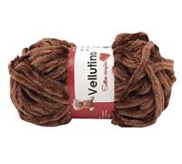 GOMITOLO VELLUTINO IN CINIGLIA 50GR/60MT PER CAPI DA NEONATI, AMIGRUMI E ACCESSORI (MARRONE 854)
