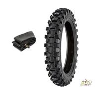 GOMMA 80/100-12 POLLICI CON CAMERA ARIA PNEUMATICO RUOTA PIT BIKE 80 100 12