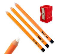 Gomma a Penna 3 Pezzi - Gomma di Precisione per Effaçage Preciso e Netto, Design Ergonomico a Penna, Temperino Incluso, Colore Arancione, Lunghezza 18 cm, Ideale per Bambini, Scuola e Artisti