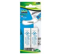 Gomma Cancellante in Plastica Lebez 12 Blister da 2 Pezzi