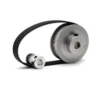 Gomma Cinghia Sincrona Kit Puleggia Dentata GT2 60 Denti 20 Denti Rapporto Riduzione 1:3 Larghezza 10Mm Ruota Tensionamento Sincrona Stampante 3D 2GT 60T 20T(2GT-60T B12mm,180MM_2GT-20T B6MM)