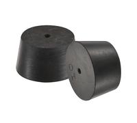 Gomma Conico Tappo 42mm a 50mm con Foro Nero per Polvere Rivestimento 3pz