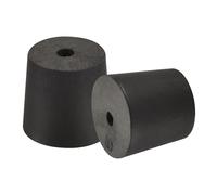 Gomma Conico Tappo da 23mm a 27mm con Foro Nero per Polvere Rivestimento 10pz