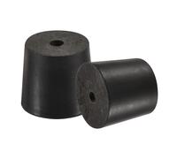 Gomma Conico Tappo da 24mm a 28mm con Foro Nero per Polvere Rivestimento 10pz