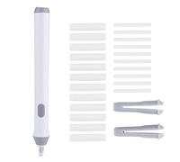 Gomma da Cancellare Elettrica, Akozon Gomma da Matita Automatica per Artisti con 22 Ricariche di Gomma in 2 Dimensioni per Dipingere, Disegnare, Appunti, Progetti Architettonici e Mestieri(Bianco)