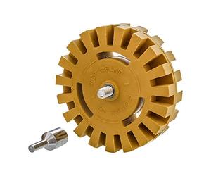 Gomma da cancellare TCP Global Heavy Duty Wheel 10,2 cm pollici Pad & Adapter - a righe, attrezzo per rimozione rimozione adesivo vinilico, Graphics