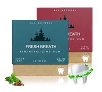 Gomma da masticare remineralizzante senza zucchero, gomma da masticare a lunga durata, gomma da masticare alla menta e alla cannella, gomma sbiancante per denti e gengive sani