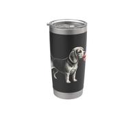 Gomma da masticare rosa Beagle, simpatica grafica per amanti dei cani Beagle Bicchiere termico in acciaio inox doppia parete
