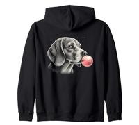 Gomma da Masticare Rosa Beagle, Simpatica Grafica per Amanti dei Cani Beagle Felpa con Cappuccio