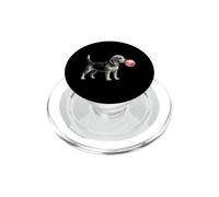 Gomma da masticare rosa Beagle, simpatica grafica per amanti dei cani Beagle PopSockets PopGrip per MagSafe
