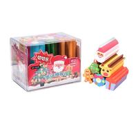 Gomma Di Natale Per - Grandi gomme Di Natale, Set di 6 gomme lunghe di Natale fantasia | Gomme colorate di alce di pupazzo di neve, simpatiche gomme per le vacanze invernali per il
