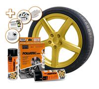 Gomma Liquida per Auto Foliatec Dorato in metallo 2 x 400 ml