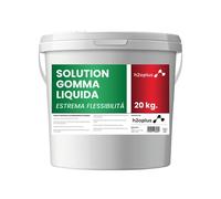 Gomma Liquida SOLUTION Nero 20 KG · Catramina Liquida Impermeabilizzante · Applicazioni in Interno e in Esterno · Sigillare infiltrazioni d acqua nel Legno, Cemento, PVC, Ferro Ossidato, Tetti
