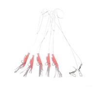 Gomma per biomimetici Gamberetti Lure 10g Multi-Hook Gomma per biomimetici | Design luminoso a forma di gamberetti, 5 ganci, materiali riflettenti, attira le scuole, materiale in gomma