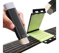 Gomma per la pulizia delle corde della chitarra, per rimuovere la ruggine, a doppia testa, con lubrificante nella corda del pennello e cura dei tasti per chitarra, basso e ukulele, utilizzato per la