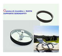 Gomma per Ruota SERENDIPITY Ricambio Originale per Chaise Longue in polietilene compatibile con i modelli SERENDIPITY S110 SERENDIPITY WHEEL SUPPORT S910 nero