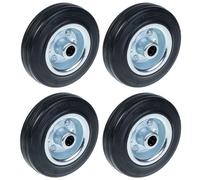 Gomma Per Ruote Da 125Mm 5" Con Centro In Acciaio Pressato Forte 480Kg, Set Di 4