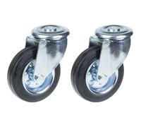 Gomma Per Ruote In Gomma 100Mm 4" Girevole, Forte Capacità 180Kg, Set Di 2
