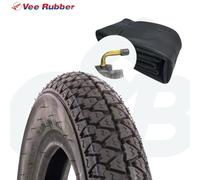GOMMA PNEUMATICO 3.00-10 CON CAMERA D'ARIA VALVOLA PIEGATA 90° TR87 -VESPA 50