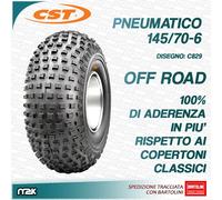 GOMMA PNEUMATICO COPERTONE TASSELLATO OFF ROAD C829 145/70 R6 145/70-6 QUAD ATV
