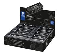 Gomma Rasoplast - 63 x 13 x 23 mm - nero per matita - Staedtler - box 20 pezzi