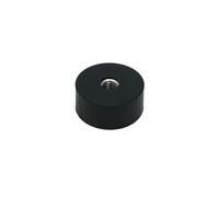 Gomma Rivestito Pentola Magnet - 22mm Diametro X 10mm Spesso X M5 Filo Foro -