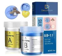 Gomma Silicone in Pasta - Facile Rapporto di Miscelazione 1:1 Silicone da Colata per stampo di Resina, Stampi per Sapone, Candela, Artigianato (400g)