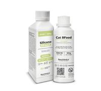 Gomma siliconica alimentare R FOOD | Stampi per alimenti Fai da Te | Silicone atossico Certificato | Facile da usare a casa | Per cioccolatini, pasta di zucchero, ghiaccio o waffle o altro (500 gr)