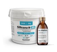 R20 Gomma Siliconica Liquida Bicomponente 20 Shore, stampi resistenti e duraturi, facile da usare e inodore, ideale per il DIY, compatibile con resina, cera, gesso ed altri materiali (3 kg)