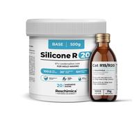 R20 Gomma Siliconica Liquida Bicomponente 20 Shore, stampi resistenti e duraturi, facile da usare e inodore, ideale per il DIY, compatibile con resina, cera, gesso ed altri materiali (500 gr)
