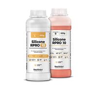 Gomma siliconica liquida per stampi Morbidi R PRO 10 atossica e Facile da Usare (1:1), Alta Resistenza alla lacerazione e alla Rottura, Ideale per stampi Fai da Te (1 kg)