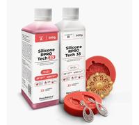 Gomma siliconica per stampi 1:1 per Alte Temperature R PRO Tech 33, Resistente alle Alte Temperature,33 Shore, Crea Stampi Professionali Senza ritiro lineare (1 kg)