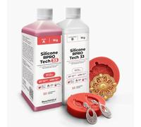 Gomma siliconica per stampi 1:1 per Alte Temperature R PRO Tech 33, Resistente alle Alte Temperature,33 Shore, Crea Stampi Professionali Senza ritiro lineare (2 kg)