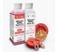 Gomma siliconica per stampi 1:1 per Alte Temperature R PRO Tech 33, Resistente alle Alte Temperature,33 Shore, Crea Stampi Professionali Senza ritiro lineare (500 gr)