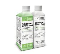 Gomma siliconica Super Rapida 1:1, R PRO FAST, non tossica, resistente alla rottura e semplice da usare, compatibile con resine, cera, gesso e cemento (1 kg)