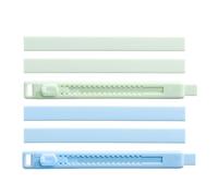 Gomme da cancellare push pull ricaricabili da 2 con 4 | Gomma da cancellare con azione scorrevole, gomme da cancellare push-pull ricaricabili per disegni scrittura