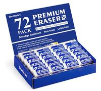 Gomme da cancellare, Shuttle Art 72 Pack Premium Gomme di massa, Bianco Gomme Classroom Set per Bambini Insegnanti come Scuola e Forniture per Ufficio