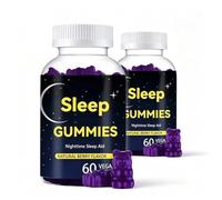 Gomme Gommose For Il Relax Notturno 60 Conteggi For Un Sonno Ristoratore | Supporto For Il Sonno Riposante Gummies Sapore Naturale Di Frutti Di Bosco 60 Conteggi Non Assuefazione Formando Cura(3pcs)