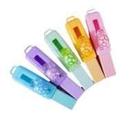 Gomme in gomma azione scorrevole da 5 Matita retrattile | Azione scorrevole push pull per bambini, studenti, scrittura, schizzi, cartoni animati, animali, compiti