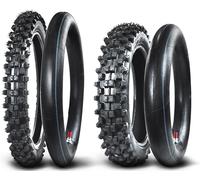 GOMME PIT BIKE 70/100-17 E 90/100-14 KIT AVANTI + DIETRO + CAMERA D'ARIA CROSS
