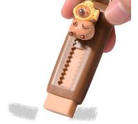 Gomme retrattili Capybara - per simpatico cartone animato, design in push pull, divertente cancelleria per bambini | Premi per l'aula scolastica di disegno premium, materiale artist