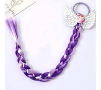 Gommina per capelli con unicorno e treccia - Viola