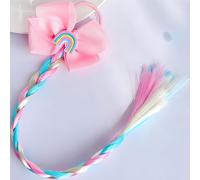 Gommina per capelli Rainbow con treccia - Blu / Rosa / Tipo 2