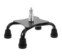 Gommini Antiscivolo per Bastone a 4 Gambe in Lega di Alluminio Nero | Bastone da Passeggio e Trekking Pole, Inserto in Gomma, Uso Outdoor e Montagna, Riduce Affaticamento