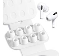 Gommini Auricolari, 4 Paia Ricambio per Airpods Pro/Pro 2AirPods Pro e AirPods Pro 2 con Foro per la Riduzione del Rumore, Auricolari in Silicone per Airpods Pro con Custodia Portatile (XS/S/M/L)