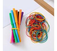 Gommini Da Ufficio | 300 Pezzi Di Anelli Elastici Colorati,Fascette per Raccogliere Documenti - Per Ufficio, Scuola, Classe, Lavoretti Manuali, Casa, Pendolarismo, Archiviazione E Posta